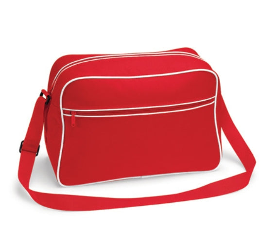 Retro-Schultertasche rot